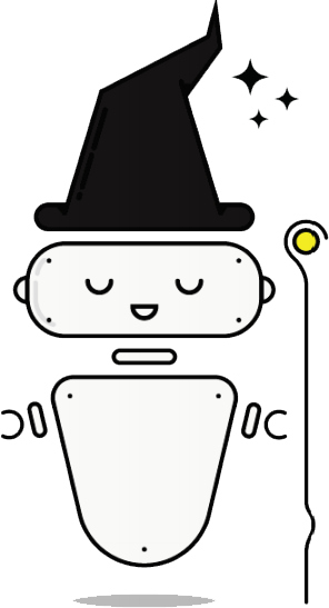 The LYBOTICS Wizards logo: a white robot in a black wizard hat, holding a staff with a yellow orb